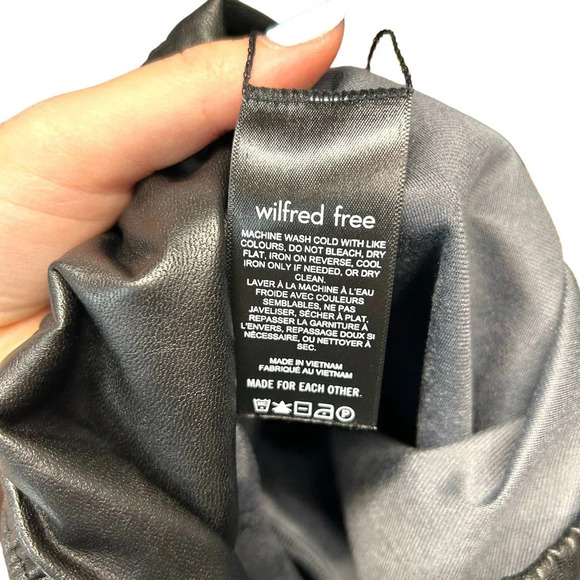 Aritzia Wilfred Free Daria High-Waisted Vegan Leather Leggings Pants Size XS - Picture 7 of 8